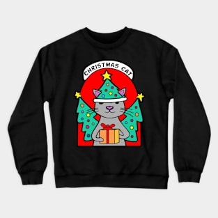 Christmas Cat Crewneck Sweatshirt